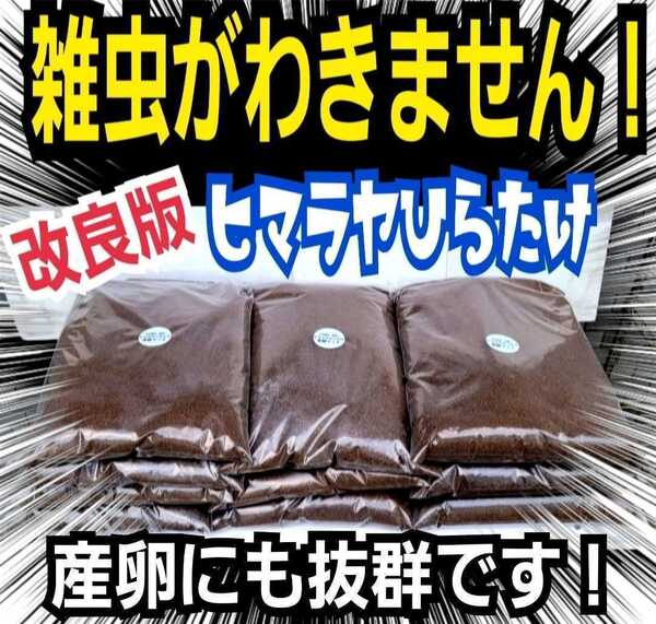 カブトムシ幼虫が大きくなる!改良版 ヒマラヤひらたけ発酵マット【2袋】 産卵にも抜群 栄養添加剤配合!雑虫・コバエがわきません!