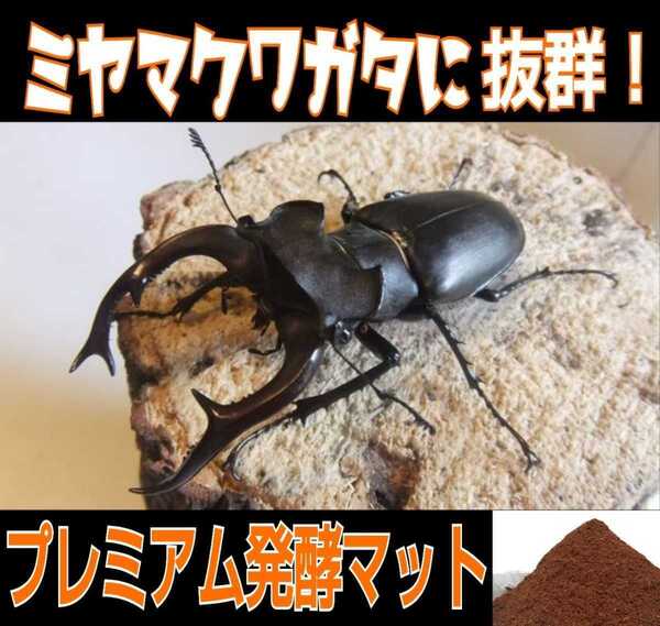 ミヤマクワガタに抜群! 進化した!プレミアム3次発酵マット【2袋】微粒子 トレハロース配合 産卵にも最適 ギネスサイズ羽化実績あり