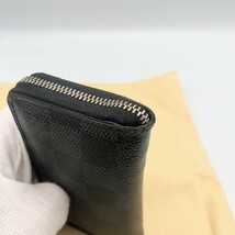 １円【美品】ルイヴィトン　LOUIS　VUITTON　ダミエ　グラフィット　コインケース　コインパース　小銭入れ　ブラック系　コンパクト_画像4