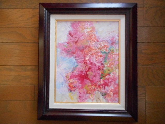 Peinture à l'huile, peinture originale, peinture, Kenichi Toya, azalée, fleur, collection d'antiquités, Peinture, Peinture à l'huile, Nature morte
