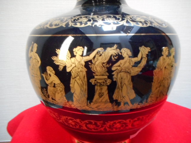 花器花瓶ギリシャHAND MADE IN GREECE 24K GOLD S 1,SPYROPOULOS