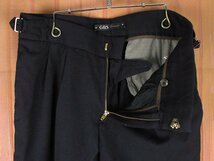 LFP15732 GBS trousers ジービーエストラウザーズ ウール 2プリーツ パンツ スラックス 46 ネイビー_画像3