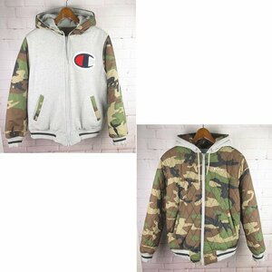 MFJ21233 SUPREME シュプリーム Champion チャンピオン リバーシブル パーカー ジャケット ウッドランドカモ 14AW M