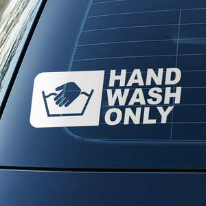 ★送料無料★Hand Wash Only Sticker 手洗い ハンドウォッシュ カッティング ステッカー デカール 150mm