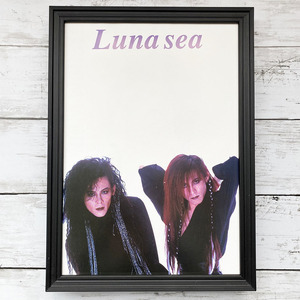 額装品◆LUNA SEA ルナシー RYUICHI(河村隆一)・SUGIZO /90年代/ポスター風広告/A4サイズ額入り/アートフレーム　YR17-1