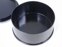 ★木製漆塗りの高級品　懐石道具【飯器と杓子　紙箱入】飯器：高さ（蓋込）11.5cm　蓋：直径23cm　和食器　茶道具_画像6