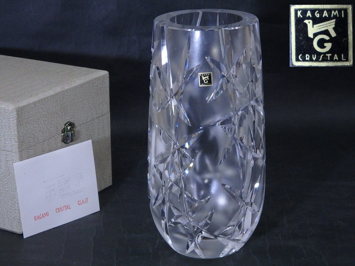 年最新ヤフオク! 各務クリスタル花瓶の中古品・新品・未使用品一覧