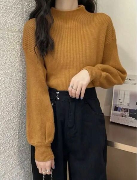 ニット セーター オレンジ 韓国