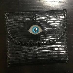 VAN AMBURG LEATHERS. eye original leather wallet * silver Van amber g purse wallet Medama 