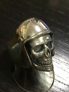  Great frog Biker Skull Ring 25 number SV925 helmet * Skull ring ring silver THE GREAT FROG Biker 