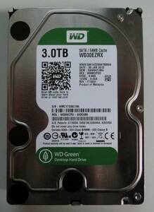 ウェスタンデジタル Green３TB [WD30EZRX] 2013年製　使用時間2496時間 送料無料