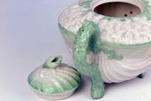 　　Belleek　=　Old-Teapot　=シェルタイプ＝GREEN (1級品). 貴重品　　_画像6