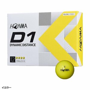 本間ゴルフ D1 ゴルフボール ●3ダースセット（36球）● BT2201 2022年モデル 【イエロー／No.1、2、3、4】honma-d12022