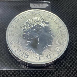 62.2グラム 2021年 (新品) イギリス「クィーンズ ビースト・コンプリーター」純銀 2オンス 銀貨の画像2