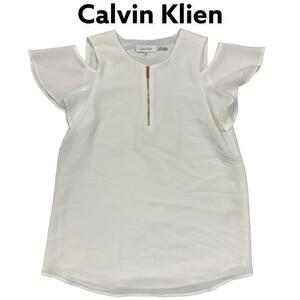 Calvhn Klein カルバンクライン シャツ 肩出し トップス ノースリーブ ホワイト