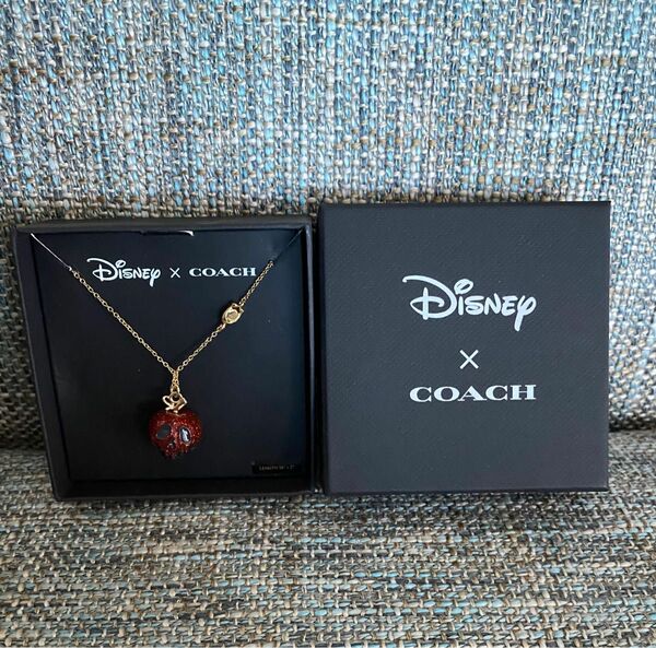 コーチ　ディズニーコラボCOACH ポイズン アップル ネックレス　DISNEY ヴィランズ コレクション