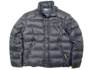 * Polo Ralph Lauren * lady's? down jacket XL/ dark blue men's M corresponding leather navy blouson jumper POLO RALPH LAUREN RRL