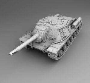 1/144レジンキット　2023新 未塗装 WWⅡ ソ連軍　SU-152 ズヴェロボーイ 自走砲 ワールドタンクミュージアム【同梱可能】230103