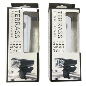 asahi cycle アサヒサイクル TERRASS FRONT LIGHT 2点セット 自転車用 フロントライト 1600candela/16Lux【E212522347】未使用