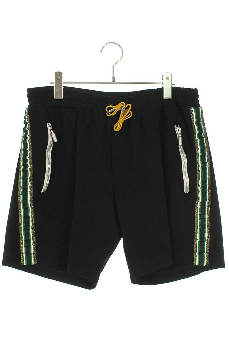 新品同様】RHUDE ルード フロントビッグロゴ ショーツ ブラック-
