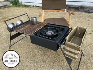 *WILD OUTDOOR* wild outdoor * tough .. iron table * half size * outdoor table * portable gas stove table *5
