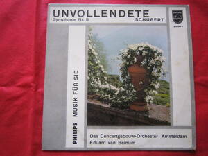 ■UNVOLLENDETE　symphonie　Nｒ.8　Fｒ.Schubert（1979－1828）　オランダ盤10インチLPレコード　