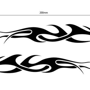 ★ファイヤーパターンステッカー4★左右セット★ミラータイプも同価格!