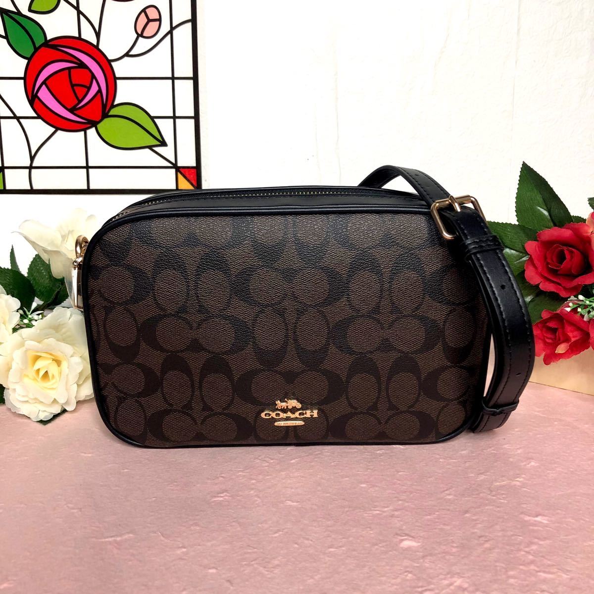 COACH コーチ ショルダーバッグ 新品 新作 ダークブラウン ブラック