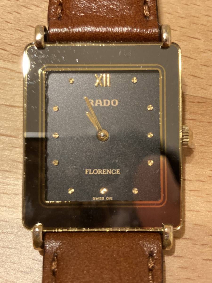 RADO sapphire crystal レディース腕時計 黒×ゴールドカラー