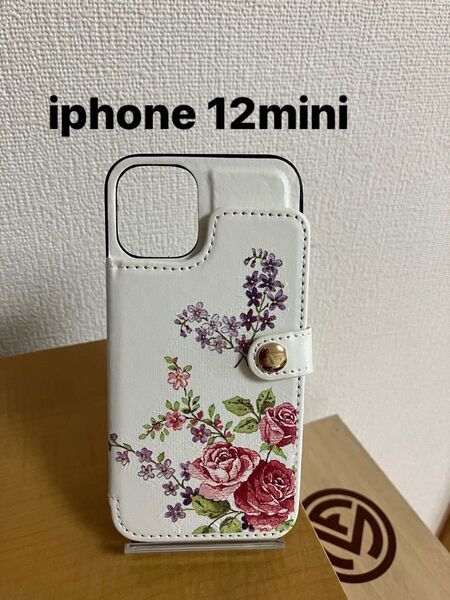 iphone 12miniケース デコパージュ ミニバラ
