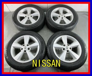 ■中古タイヤホイール■　NISSAN デュアリス 純正 17インチ 6.5J +40 5H 114.3 BRIDGESTONE VRX2 215/60R17 96Q 激安 送料無料 J557