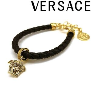 VERSACE ヴェルサーチェ ベルサーチ ブランド ブレスレット ブラック×ゴールド メドゥーサ ロゴ DG0G353-DMTN-6D41OH