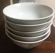 5個中古ラーメン用お碗　_画像1