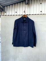 【Y's】19SS コットンシャツジャケット Sサイズ ほぼ未使用 黒 袖リブ ワイズ SHIRT jkt ボタン 比翼 ボタンフライ_画像2