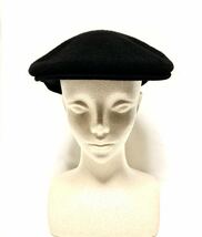 ■KANGOL・カンゴール■ハンチング キャップ・Wool 504・ブラック・Mサイズ・帽子_画像4