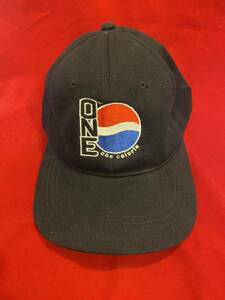 * America *PEPSI ONE Pepsi one колпак * черный * свободный размер * подлинная вещь Cola american Tracker Baseball шляпа 