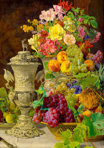 1218 1000ピース ジグソーパズル ルーマニア発売 FERDINAND GEORG WALDMULLER-STILL LIFE WITH FRUITS 果物のある静物