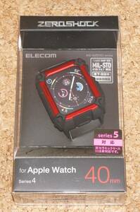 * новый товар *ELECOM Apple Watch series 4/5/6/SE 40mm ZEROSHOCK Zero амортизаторы кейс красный 