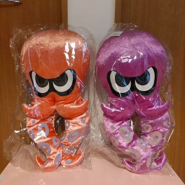 新品未開封 約48cm スプラトゥーン3 ダイカットクッション タコ 2種セット♪未使用ぬいぐるみぬいぐるみ