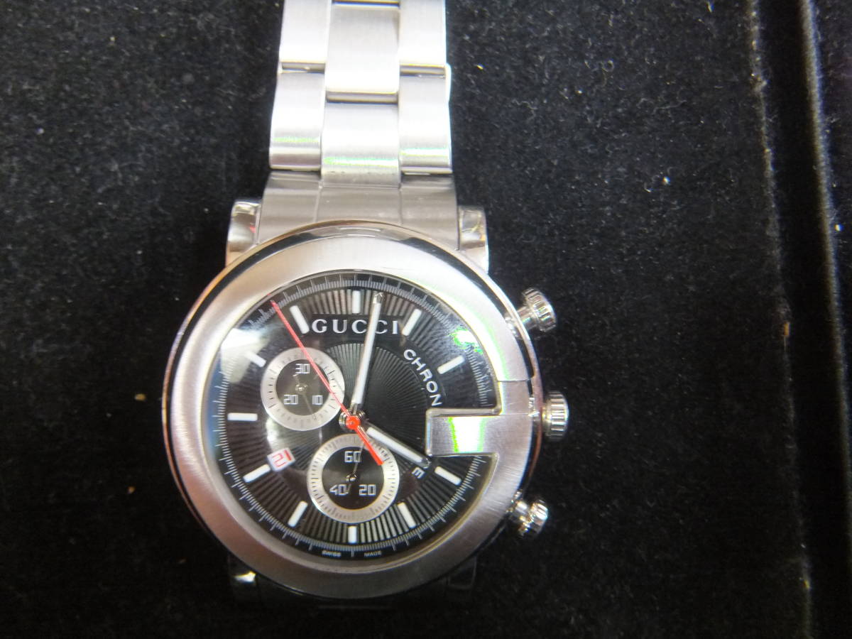 美品　GUCCI グッチ　クロノグラフ　101M　YA101309 腕時計(アナログ) 純正 価格 販売