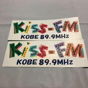 KISS-FM KOBE sticker 2 pieces set unused goods 