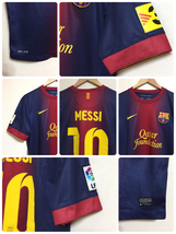 【美品】 NIKE FC Barcelona #10 MESSI ナイキ バルセロナ メッシ 12-13 (H)ユニフォーム 半袖 サイズM リーガエスパニョーラ FA121205HIT_画像3