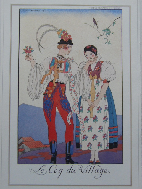 ジョルジュ･バルビエ, 希少画集画･特殊紙, 新品高級額装付, 状態良好, 送料無料, インテリア, フランス, アール･デコ, 美人画, 6, iafa, 美術品, 絵画, 人物画