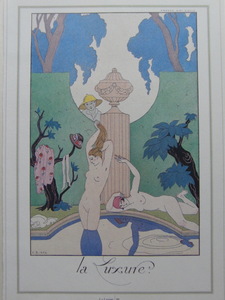 Art hand Auction Georges Barbier, Rare art book and special paper, Brand new with high-quality frame, In good condition, free shipping, interior, France, Art Deco, Portrait of a beautiful woman, 25, iafa, Artwork, Painting, Portraits