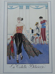 Art hand Auction Georges Barbier, Seltene Kunstbücher/Spezialpapier, Brandneu, hochwertig gerahmt, Guter Zustand, Kostenloser Versand, Innere, Frankreich, Art Deco, Schöne Frau malt, 4, iafa, Kunstwerk, Malerei, Porträt