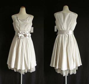  wedding *. call * presentation *banie attaching * soft ribbon dress *M size * beige * price cut 