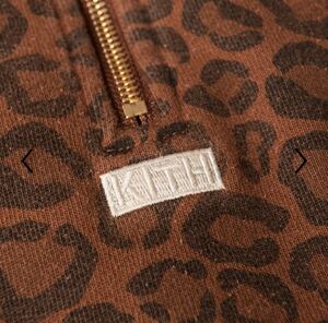 【極希少入手困難】新品未使用 KITH CLASSIC HALF ZIP PULLOVER Sサイズ CHEETAH キス ボックスロゴ box logo Safari bogo animal チーター