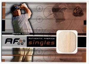 【JASON GORE】GOLF 2003 SP Game Used Authentic Fabrics Singles #JG