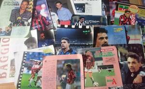  super valuable!*ro belt * Baggio *90 period after half active service era. scraps all 17 sheets * world soccer magazine *yu vent s, Milan, BORO -nya, Intel 