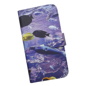 ZenFone　スマホケース 手帳型 プリントケース 魚 海 サンゴ 熱帯魚 海水魚 きれい カラフル